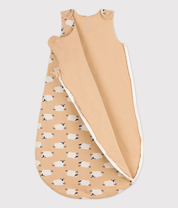 Gigoteuse mouton b&eacute;b&eacute; en coton beige/multicouleur