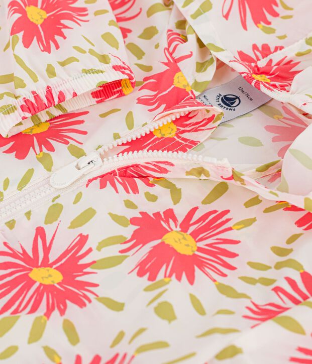 Ultralicht windjack voor baby's wit/multicouleur