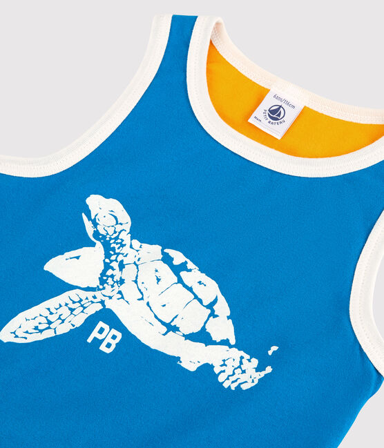 Débardeur en jersey enfant garçon bleu MYKONOS