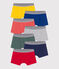 Setje met 7 kinderboxershorts in effen katoen variante 1