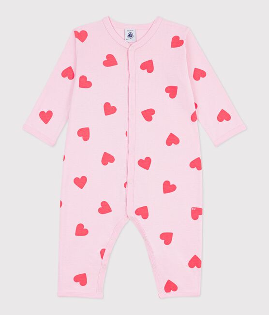 Katoenen babypyjama zonder voetjes met hartjesprint MARQUISE/ PEACHY
