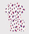 Pyjama short et tee-shirt en coton motif bateaux femme blanc MARSHMALLOW/blanc MULTICO