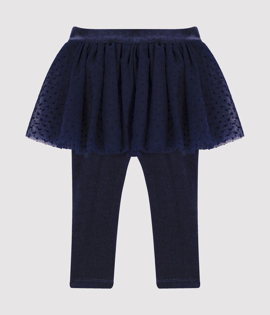 Legging bébé avec jupe en tulle bleu SMOKING