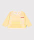 T-shirt bébé en coton à manches longues rayé