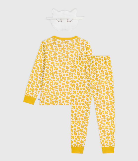 Pyjama déguisement enfant en coton imprimé léopard blanc MARSHMALLOW/blanc MULTICO