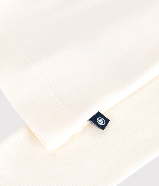 T-shirt met lange mouwen van katoen en wol voor dames - L'Iconique MILK