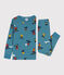 Snowboard pyjama klein meisje/jongen katoen POLOCHON/ MULTICO
