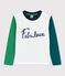 Katoenen jongens t-shirt met lange mouwen wit MARSHMALLOW/wit MULTICO