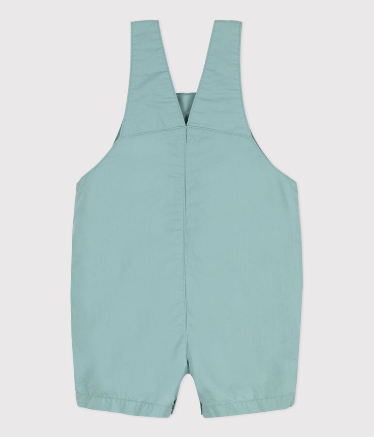 Korte salopette in schattige keperstof voor baby's groen