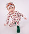 Katoenen verkleedpyjama van een vos voor kinderen wit/multicouleur