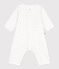 Bodyjama b&eacute;b&eacute; sans pieds en coton imprim&eacute; petit c&oelig;urs bleu MARSHMALLOW/ FLO