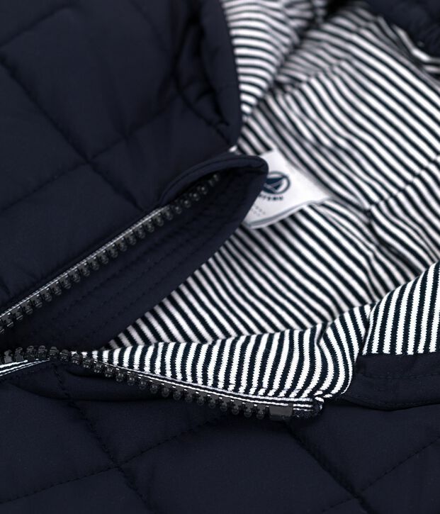 Doudoune b&eacute;b&eacute; en polyester uni bleu