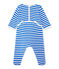 Gestreepte pyjama voor babyjongens blauw PERSE/wit ECUME