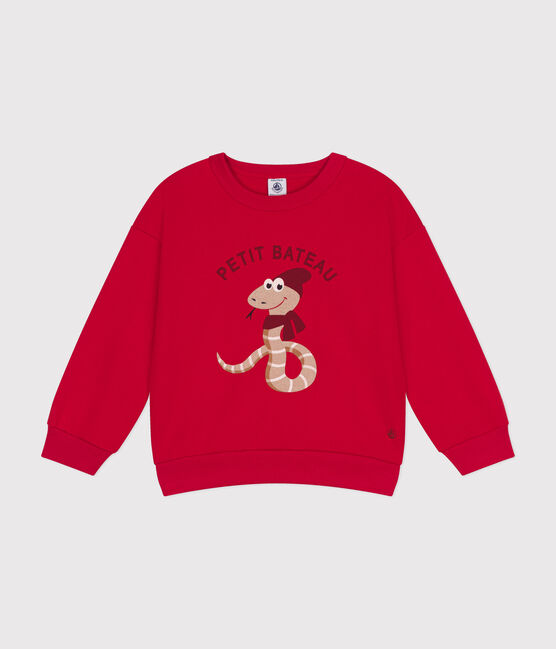 Sweatshirt en molleton enfant garçon rouge CORRIDA