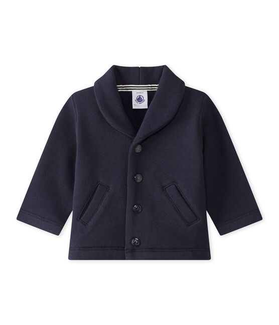Veste bébé garçon en molleton bleu SMOKING