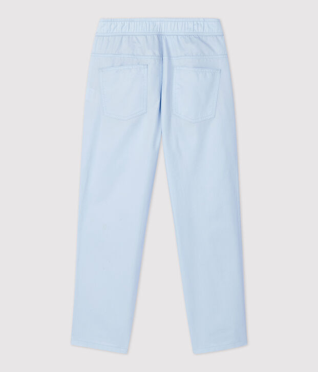 Katoenen jongensbroek in keperstof blauw
