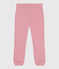 Effen katoenen joggingbroek voor kinderen roze CHARME