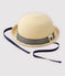 Chapeau rond en paille bébé garçon rose NATUREL