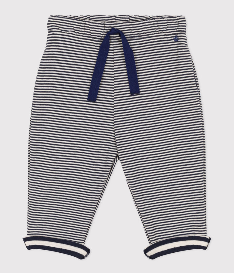 Gestreepte broek milleraies baby in tubic blauw/ecru