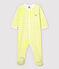 Geel katoenen pyjama met gingham-ruit wit MARSHMALLOW/ SUNNY