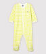 Geel katoenen pyjama met gingham-ruit