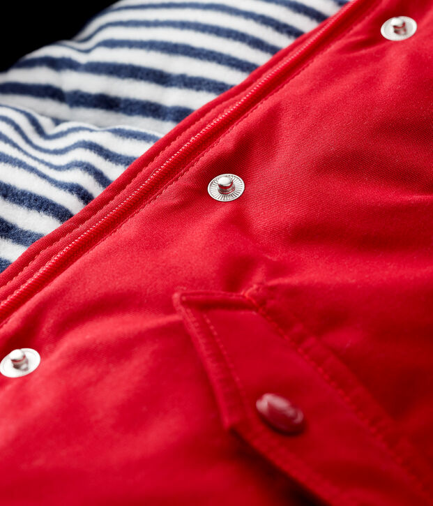 Halflange parka babyjongen rood