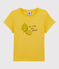T-shirt met korte mouwen in katoen voor meisjes geel ORGE
