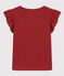T-shirt manches courtes en coton enfant fille marron OMBRIE