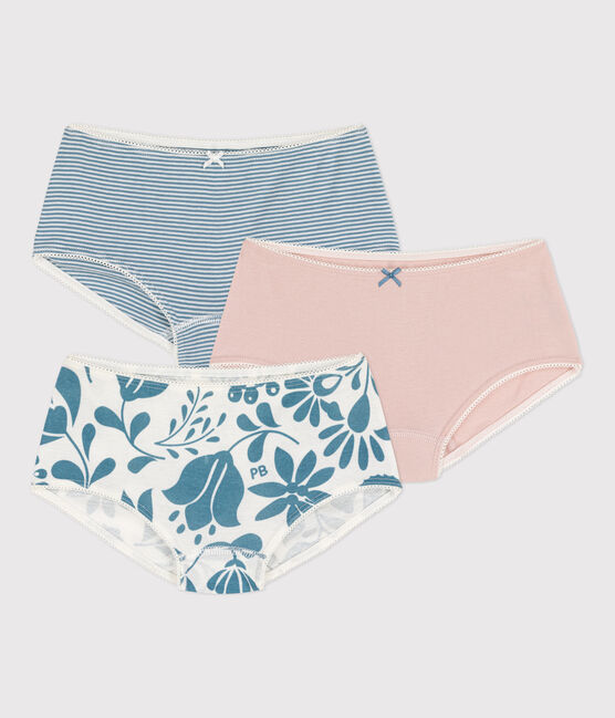 Set van 3 shorty's met bloemetjes voor meisjes in katoen variante 1