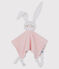 Katoenen knuffelkonijn voor baby's roze CHARME/wit MARSHMALLOW