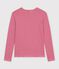 Gestreept katoenen T-shirt met lange mouwen voor dames rood/wit