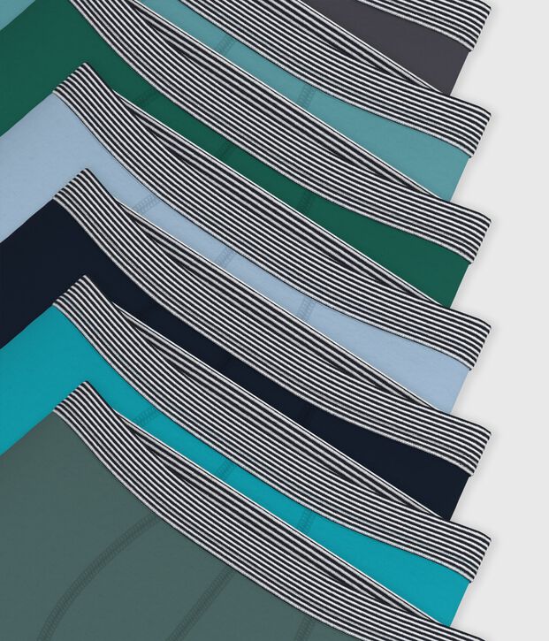 Setje effen katoenen boxershorts voor kinderen multicouleur