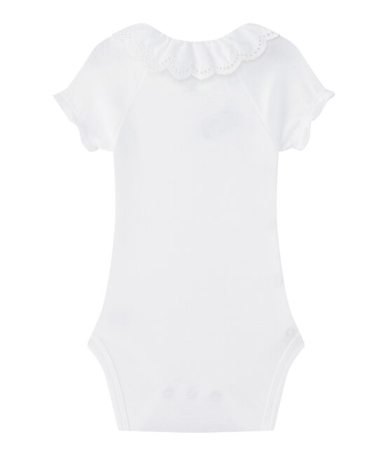 Body naissance bébé fille blanc ECUME