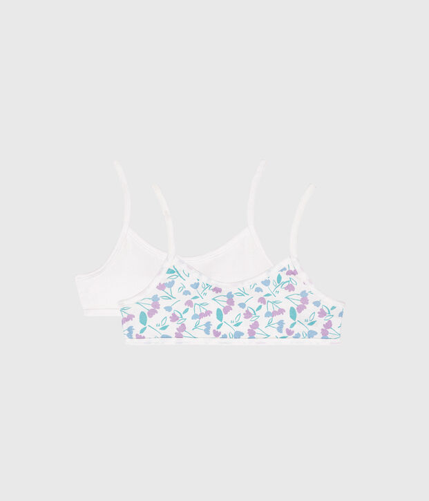 Lot de 2 brassi&egrave;res en coton multicouleur