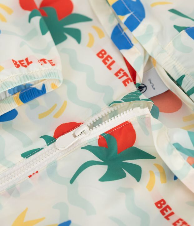 Ultralicht windjack voor baby's ecru/multicouleur