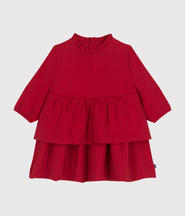 Babyjurkje met lange mouwen rood