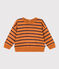 Sweatshirt in gestreepte bouclébadstof voor baby's ECUREUIL/ SMOKING