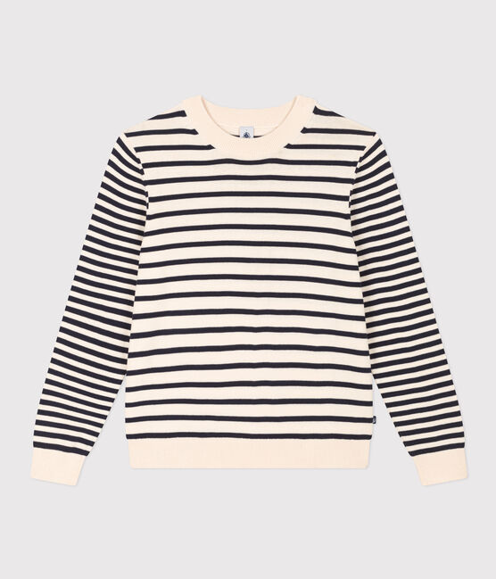 Katoenen matrozentrui voor dames wit AVALANCHE/blauw SMOKING