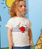 Katoenen T-shirt met Monsieur Madame-motief voor baby's wit MARSHMALLOW