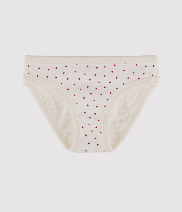 Culotte petite fille blanc/rouge