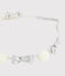 Headband enfant fille blanc MARSHMALLOW/gris ARGENT