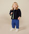 Babyjasje van wollen stof blauw SMOKING