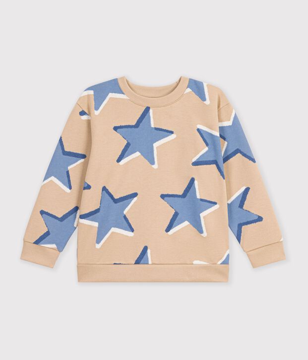 Sweatshirt enfant en coton imprim&eacute; &eacute;toiles multicouleur/bleu/multicouleur