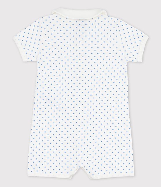 Combicourt étoile bébé en coton blanc MARSHMALLOW/bleu BRASIER