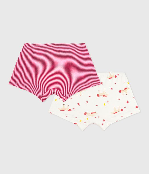 Lot de shorties enfant en coton imprim&eacute; chevaux multicouleur