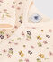 Babypyjama van geruwde fleece met bloemetjesprint wit AVALANCHE/ MULTICO