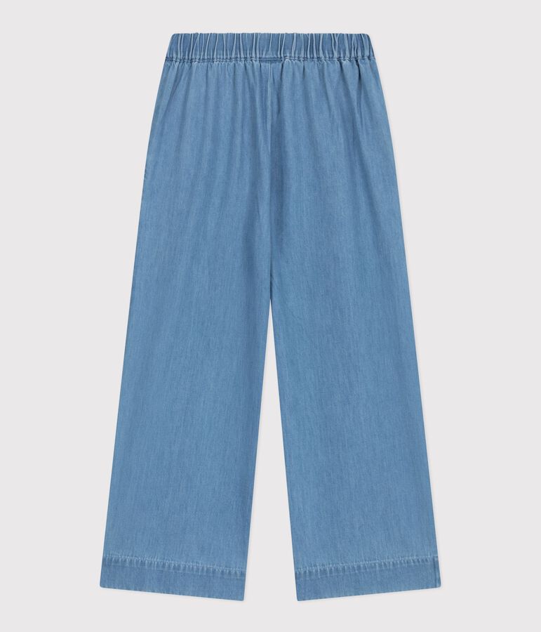 Pantalon enfant en denim bleu