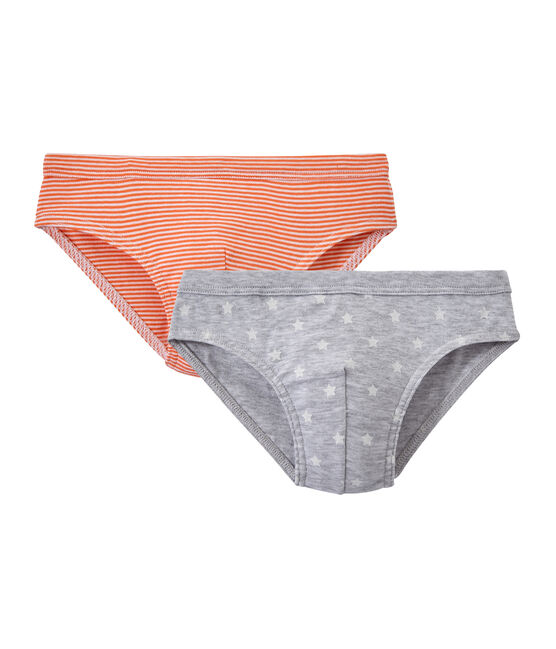 Set van 2 jongensslipjes wit LOT