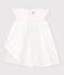 Robe sans manches bébé en popeline blanc ECUME