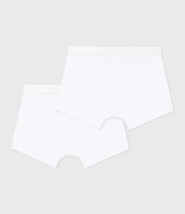 Set boxershorts voor kinderen van effen katoen multicouleur